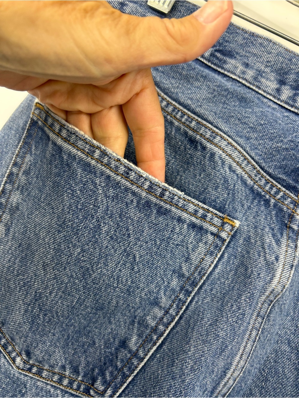 Agolde Women's Straight Leg Jeans in Medium Blue - Picture 5 of 10
